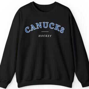 Vancouver Canucks Crewneck Sweatshirt, Retro N Hl Hockey Sweatshirt